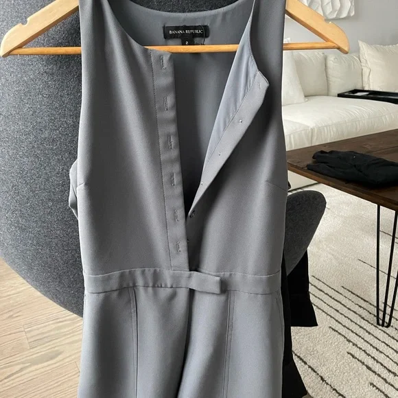 Banana Republic | Dresses | Beautiful Grey Midi Work Dress | Poshmark